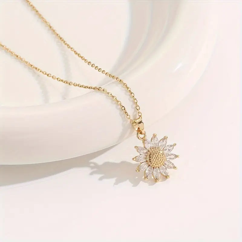 Forever Sunflower Necklace Gift Box Set