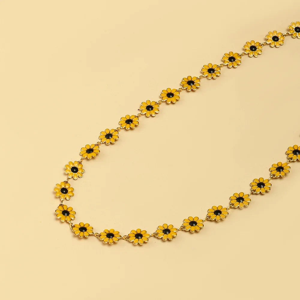 Sunflower Golden Necklaces