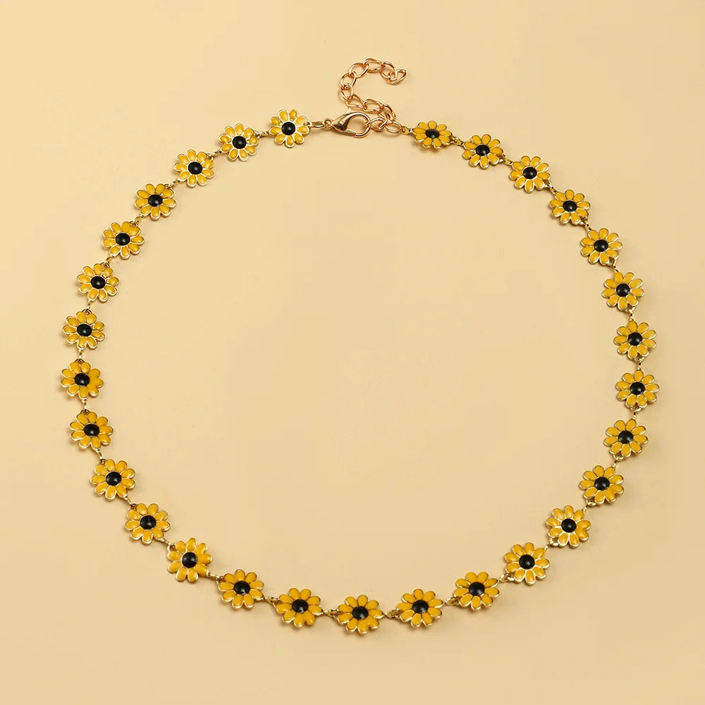 Sunflower Golden Necklaces