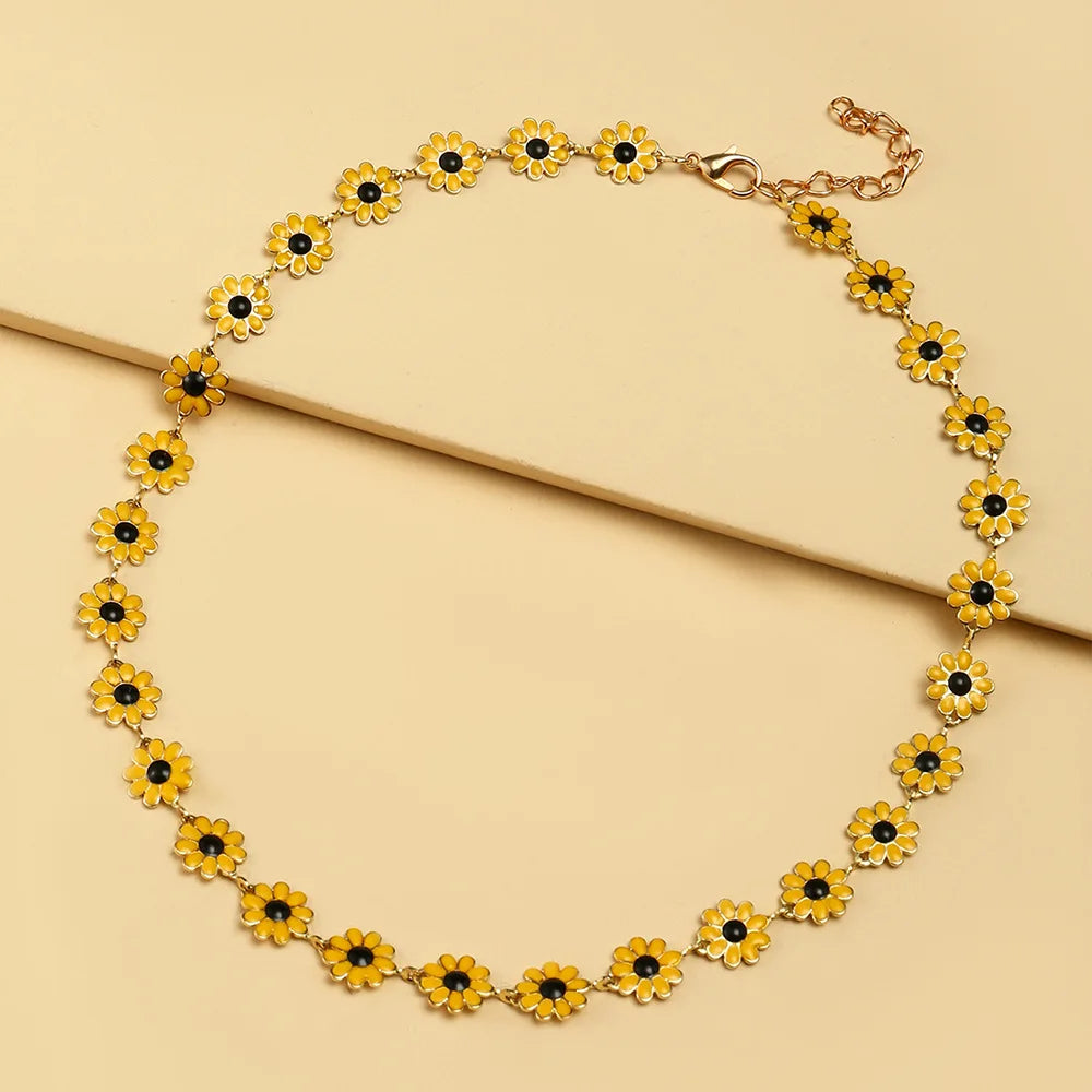 Sunflower Golden Necklaces